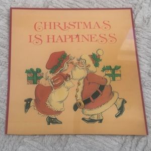 Christmas is Happiness vintage sign decor